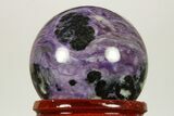 Polished Purple Charoite Sphere - Siberia #383330-1